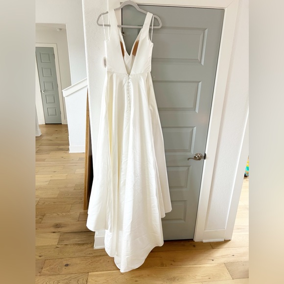 NWT Anthropologie Wtoo by Watters Jaya V-Neck Taffeta A-Line Wedding Gown BHLDN - Picture 5 of 10